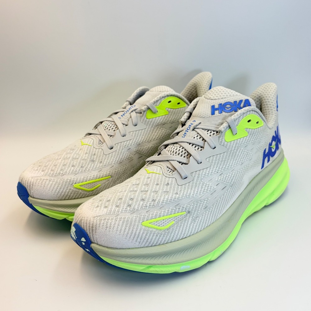 Hoka Clifton 9 Running Shoes Men's 11D Stardust Electric Cobalt 1127895 Sneakers